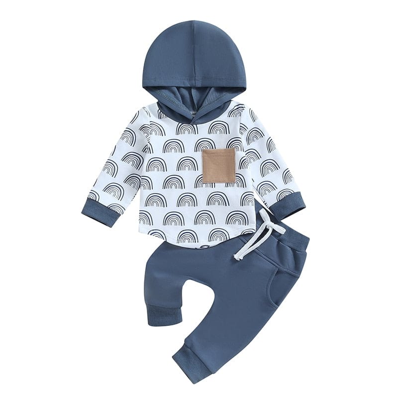 babies and kids Clothing Blue / 6M "Fifer" Hooded 2PC Warm-up Set -The Palm Beach Baby