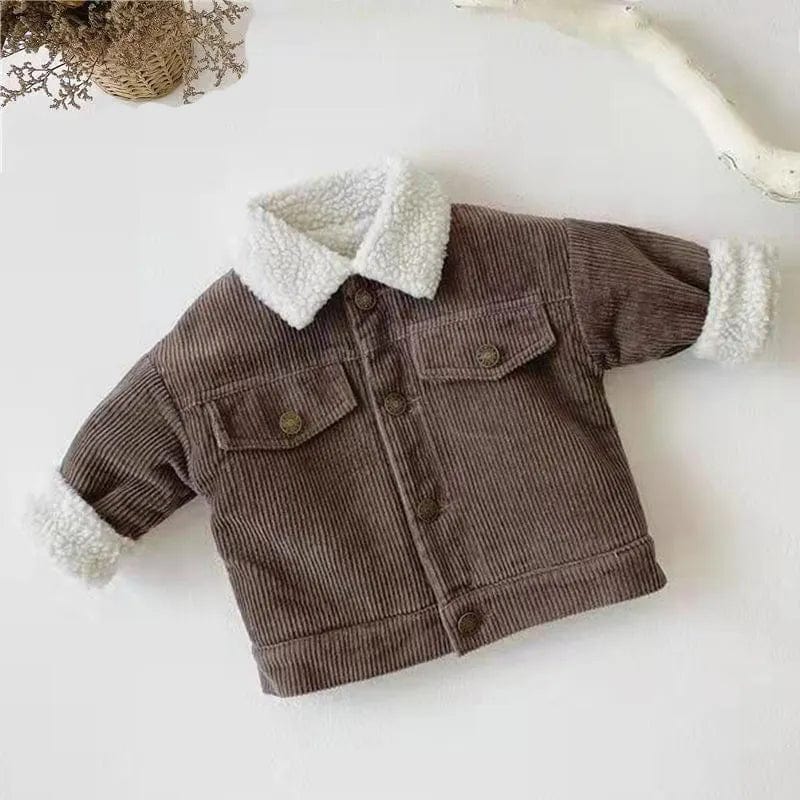 babies and kids Clothing brown 309814 / 18M "Rowan" Kid's Corduroy Jacket - Cozy Lining -The Palm Beach Baby