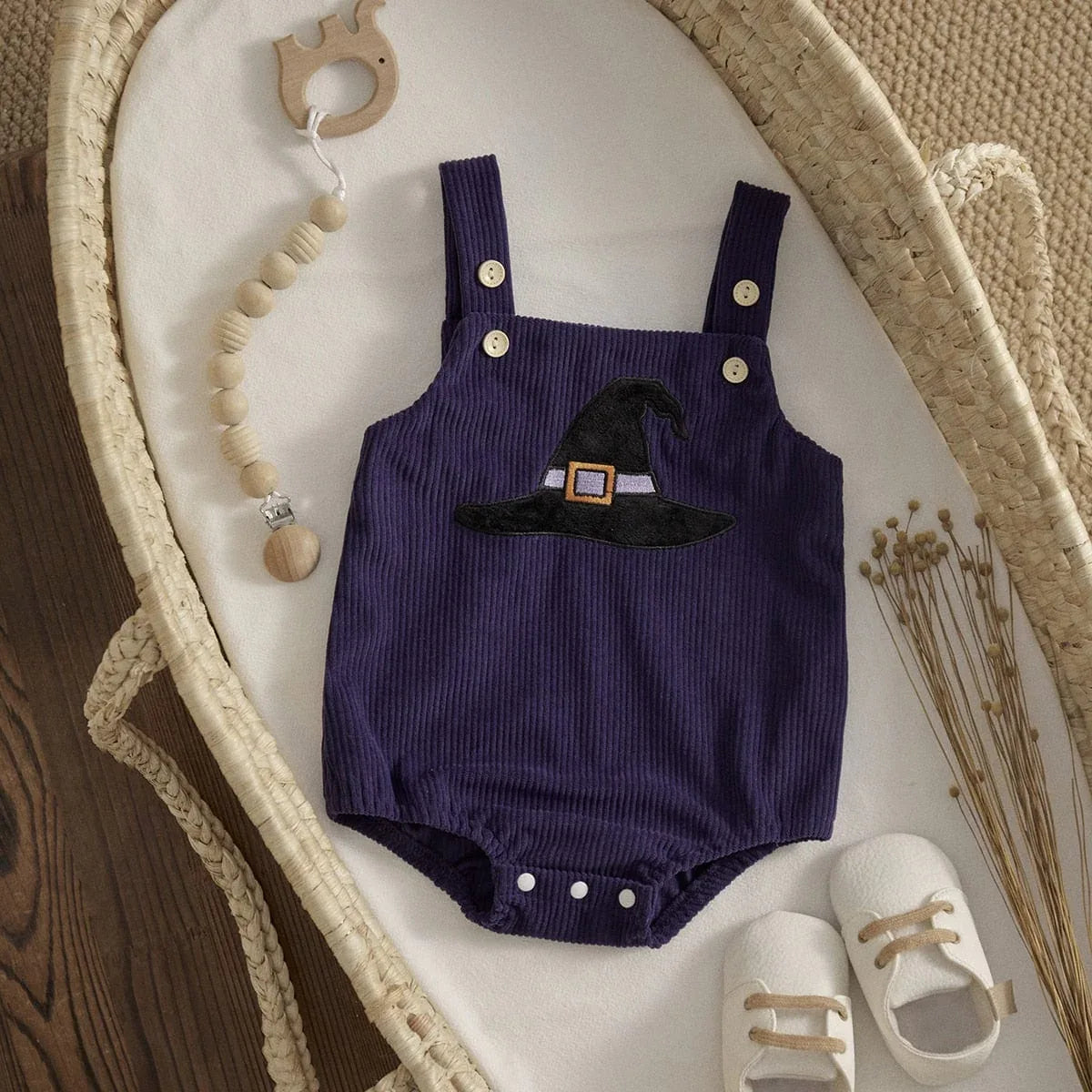 Fall-oween Corduroy Baby Romper Overalls - 3 Fun Designs - The Palm Beach Baby