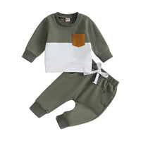 'Ryan' 2-PC Toddler Warmup Set - Elastic Waistband - 4 Sporty Colors - The Palm Beach Baby
