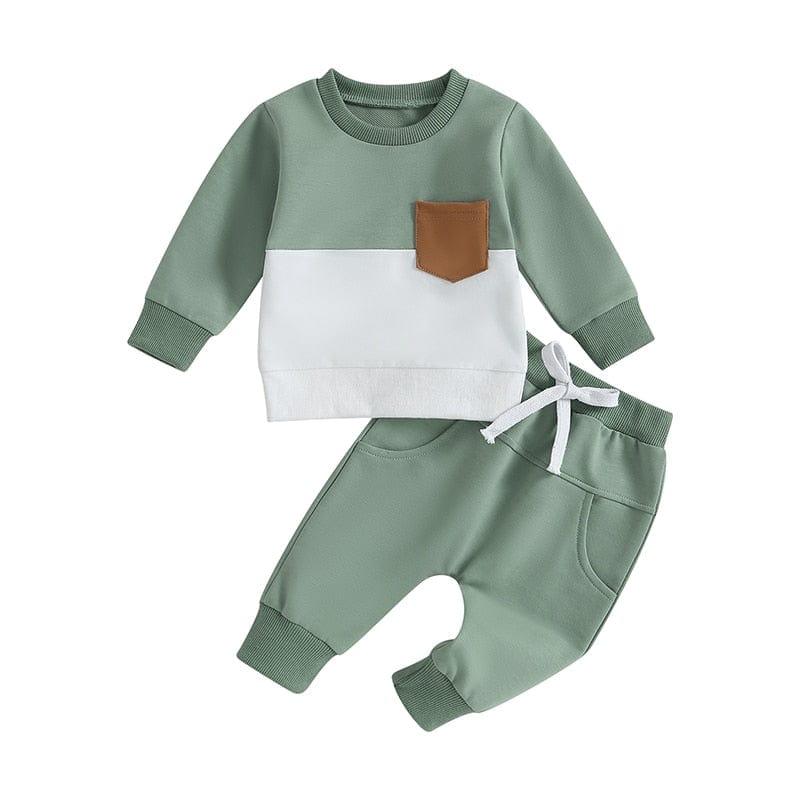 'Ryan' 2-PC Toddler Warmup Set - Elastic Waistband - 4 Sporty Colors - The Palm Beach Baby