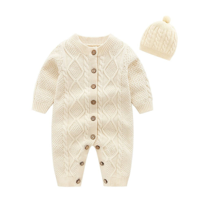 babies and kids clothing "Cameron" 2-Piece Knit Romper Set -The Palm Beach Baby