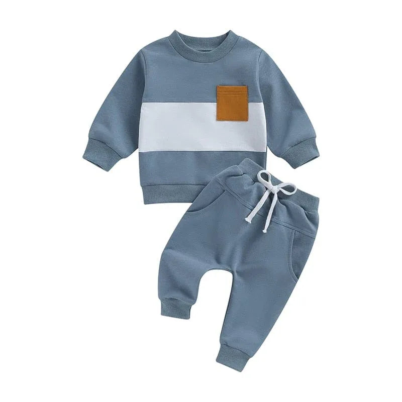 'Ripley' 2-PC Kids Sporty Warmup Set with Elastic Waistband - 7 Designs - The Palm Beach Baby