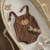 Fall-oween Corduroy Baby Romper Overalls - 3 Fun Designs - The Palm Beach Baby