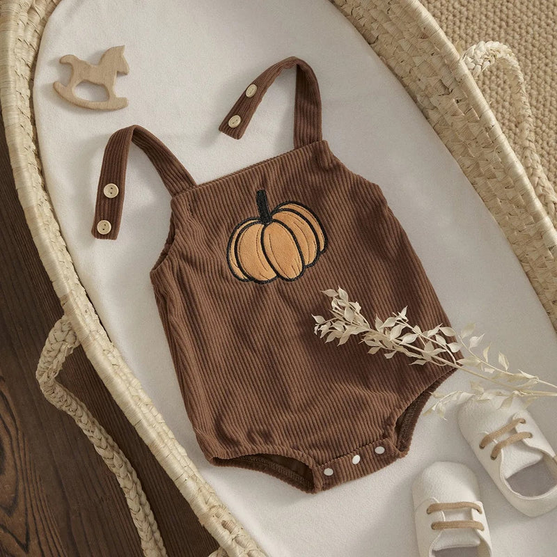 babies and kids Clothing Fall-Inspired Cordoruoy Romper overalls -The Palm Beach Baby