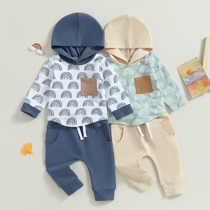 babies and kids Clothing "Fifer" Hooded 2PC Warm-up Set -The Palm Beach Baby