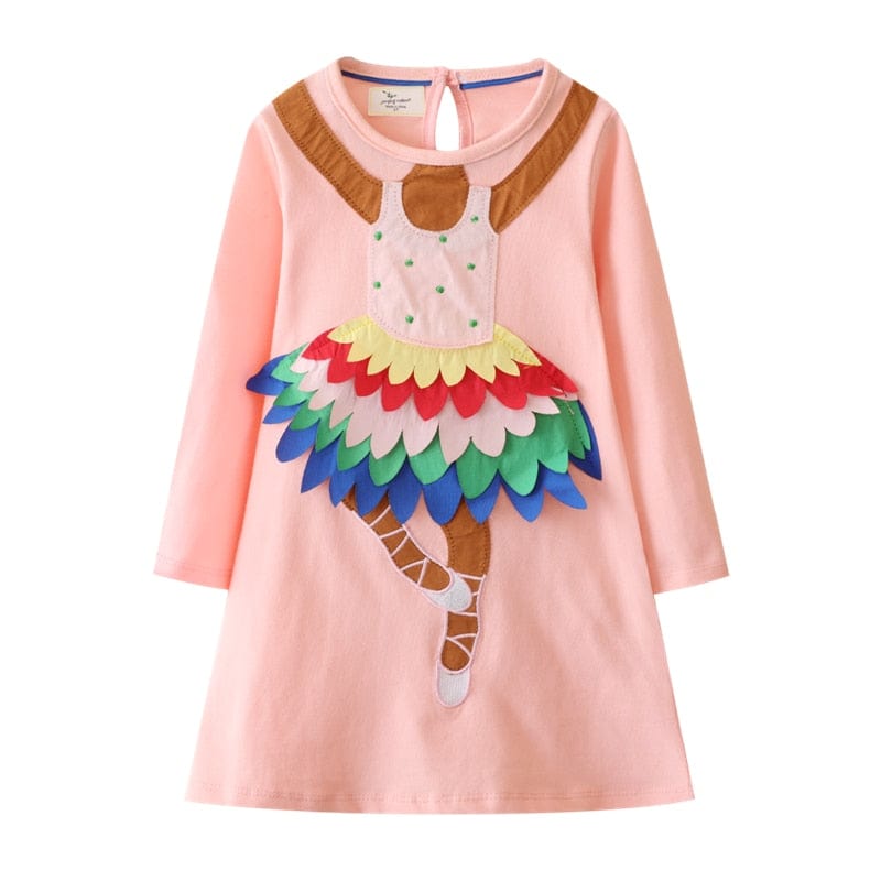 babies and kids Clothing Fun-Themed Girl's Casual Dress - 10 Designs -The Palm Beach Baby