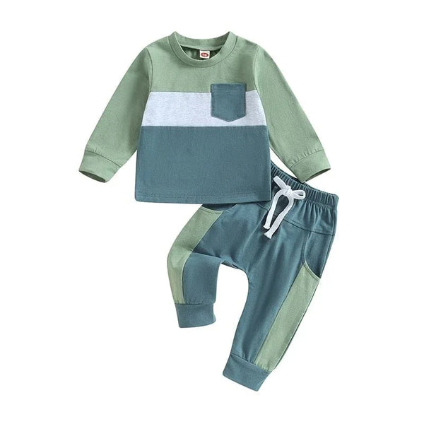 'River' 2-Piece Sporty Warmup Set - Babies-Toddlers Comfortable Fit for Play - The Palm Beach Baby