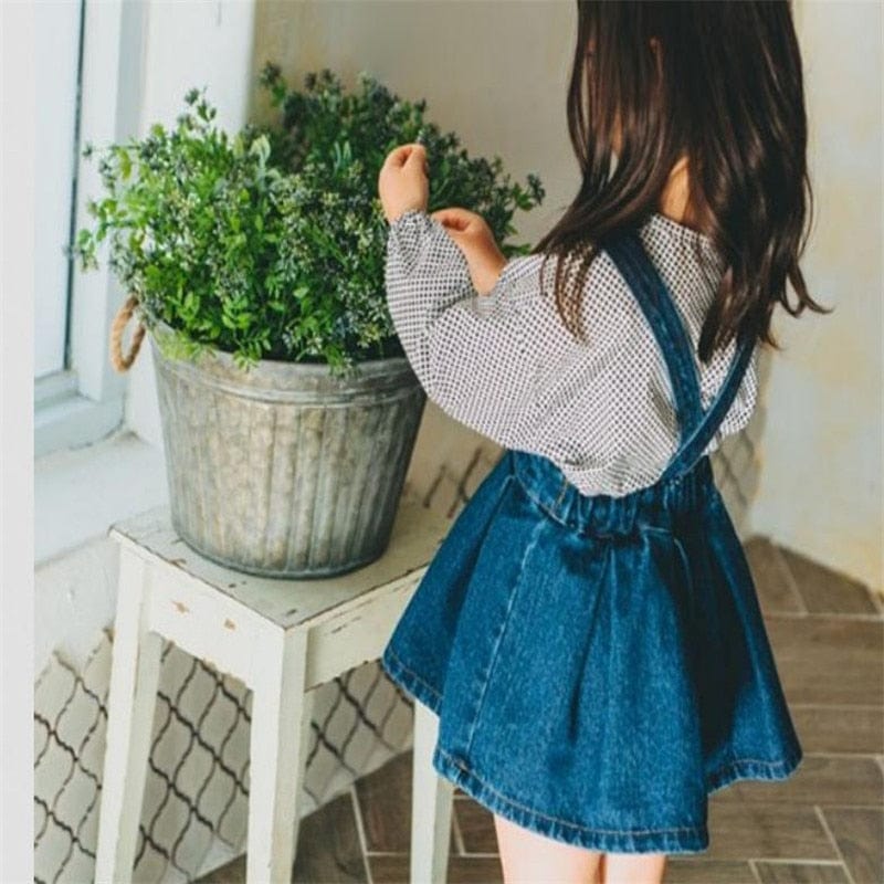 babies and kids Clothing "Kayla" Denim Jumper 2 -The Palm Beach Baby