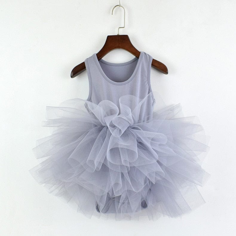 babies and kids Clothing L005 Gray / 2T "Izzie" Ballet Tutu Dress - 9 Colors -The Palm Beach Baby