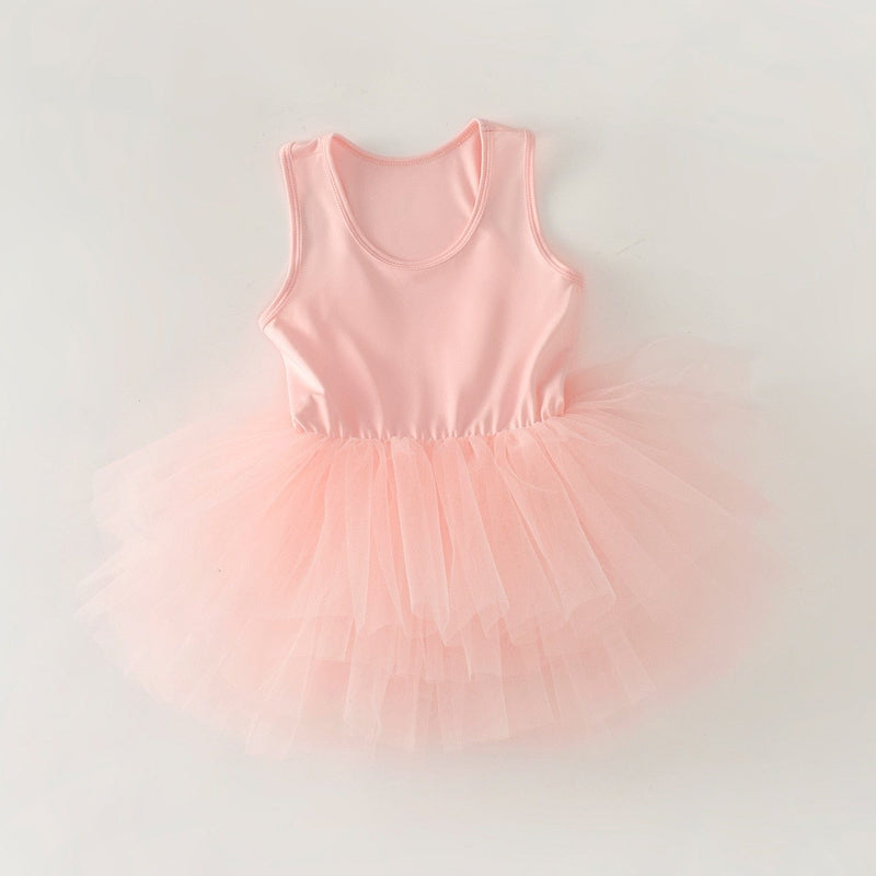 babies and kids Clothing L005 Naked PINK / 2T "Izzie" Ballet Tutu Dress - 9 Colors -The Palm Beach Baby