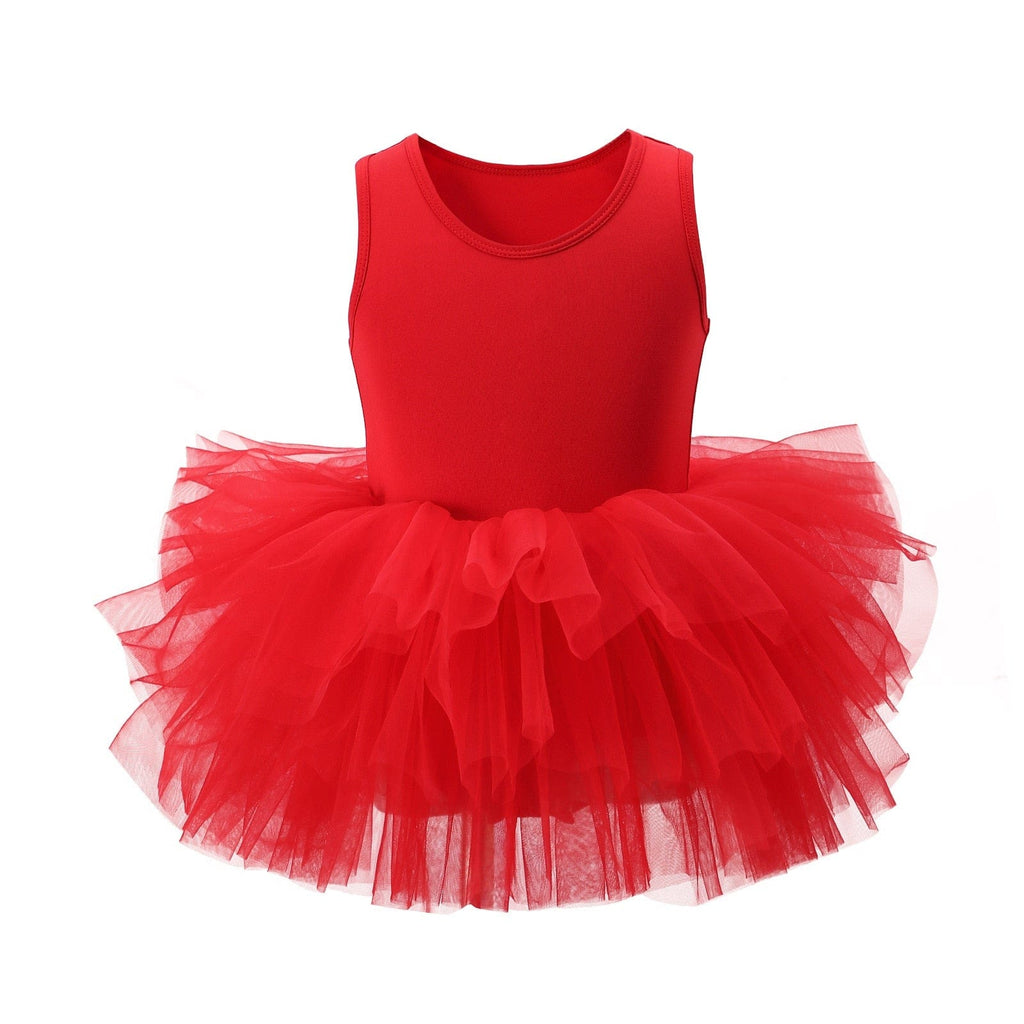 babies and kids Clothing L005 Red / 2T "Izzie" Ballet Tutu Dress - 9 Colors -The Palm Beach Baby