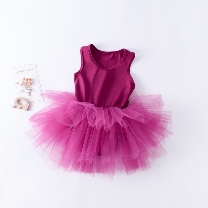 babies and kids Clothing L005 Rose purple / 2T "Izzie" Ballet Tutu Dress - 9 Colors -The Palm Beach Baby