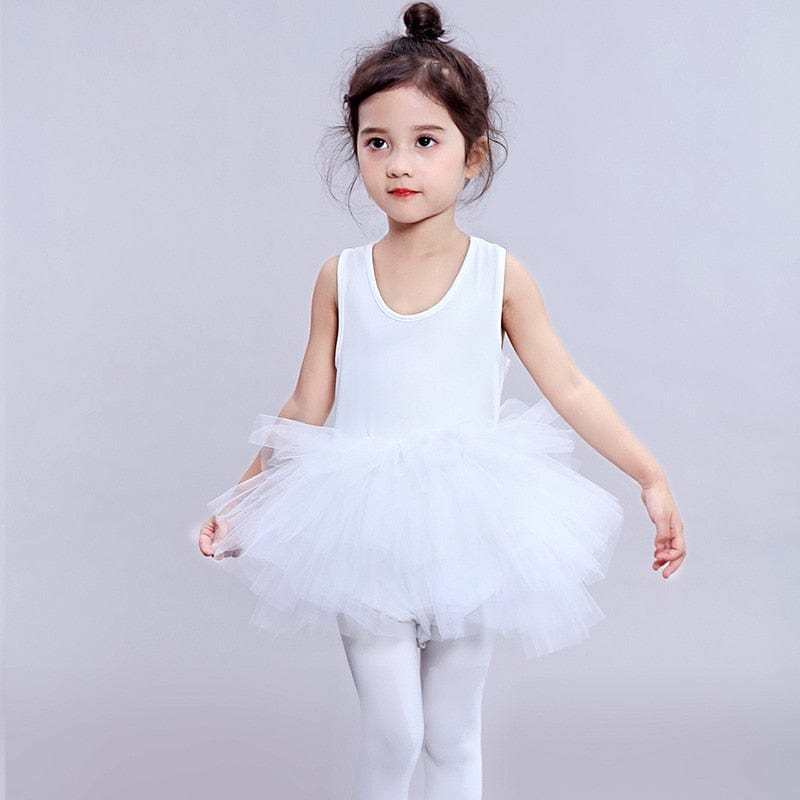 babies and kids Clothing L005 White / 2T "Izzie" Ballet Tutu Dress - 9 Colors -The Palm Beach Baby