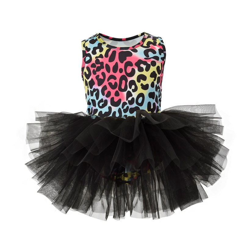 babies and kids Clothing L005Colorful leopard / 2T "Izzie" Ballet Tutu Dress - 9 Colors -The Palm Beach Baby