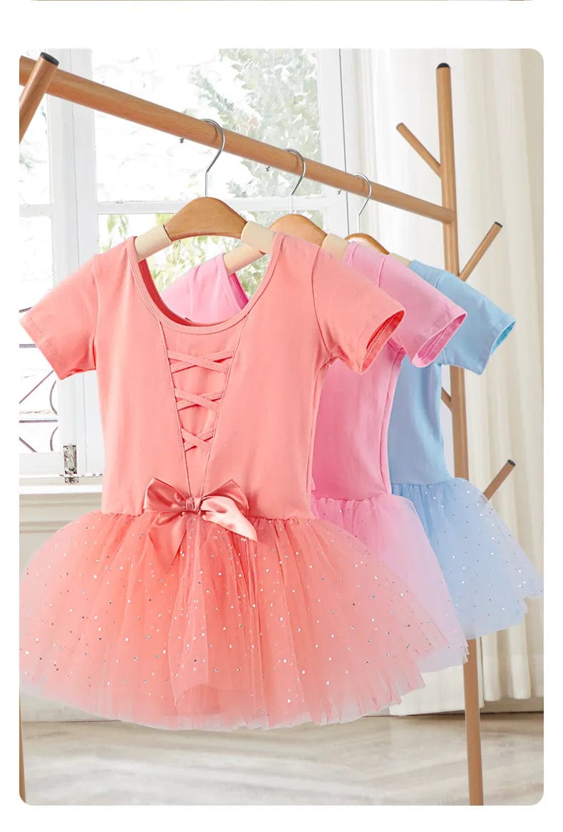 babies and kids Clothing "Little Ballerina" Girls Ballet Dresses - Short-Sleeved -The Palm Beach Baby