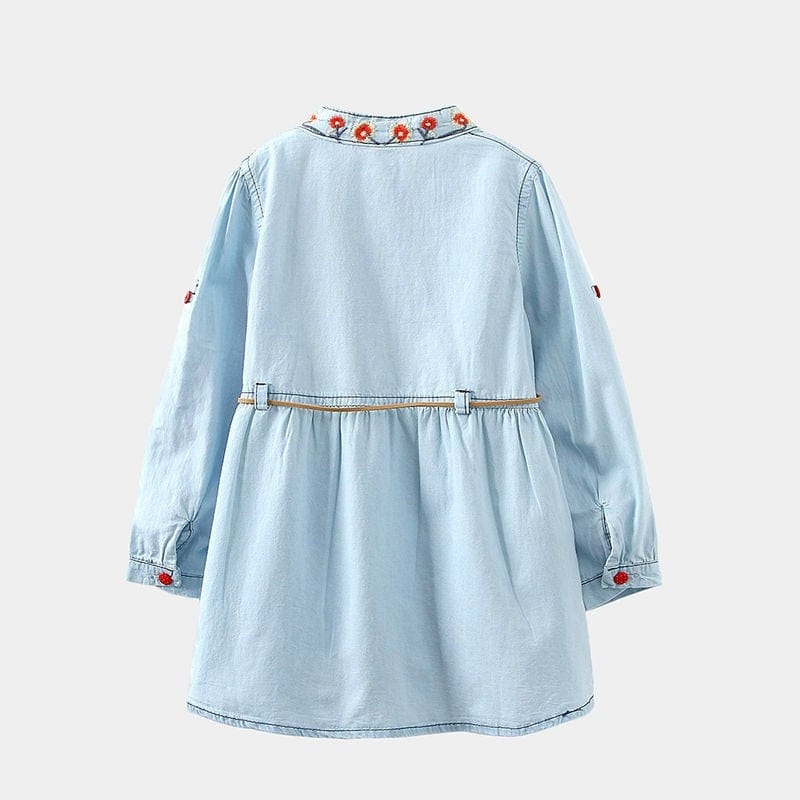 babies and kids Clothing "Paula-Ann" Girl's Embroidered Dress -The Palm Beach Baby
