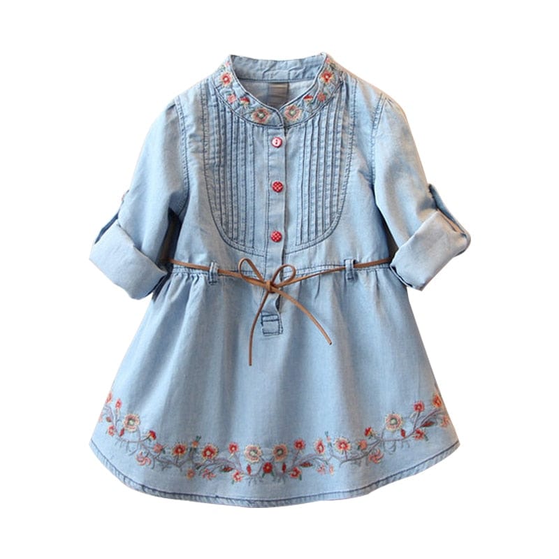 babies and kids Clothing "Paula-Ann" Girl's Embroidered Dress -The Palm Beach Baby