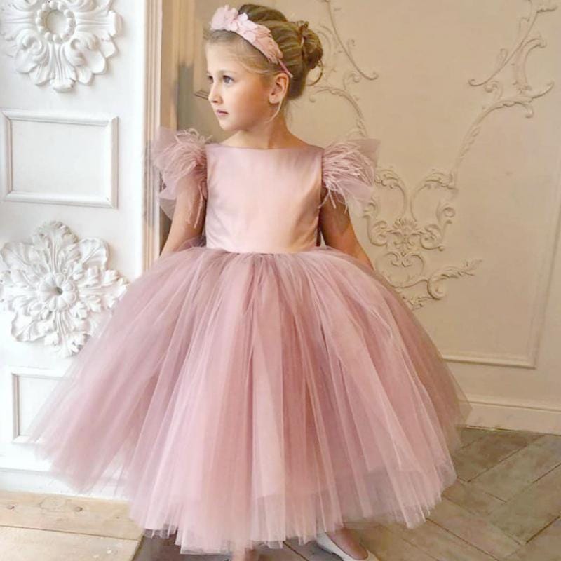 babies and kids Clothing Pink / Child-2 "Enchanted" Elegant Voile Dress -The Palm Beach Baby
