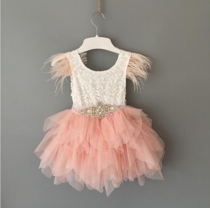 babies and kids Clothing Pink tulle / 100(2-3Y) "Cecilia" Special Occasion Party Dress -The Palm Beach Baby