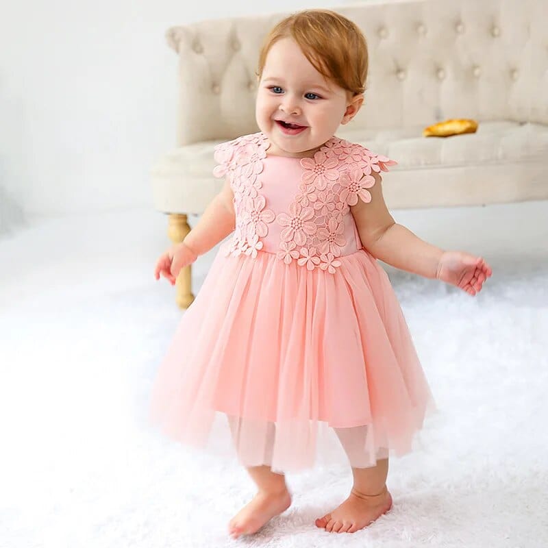 babies and kids Clothing "Priscilla"Lace Special Occasion Dress -The Palm Beach Baby