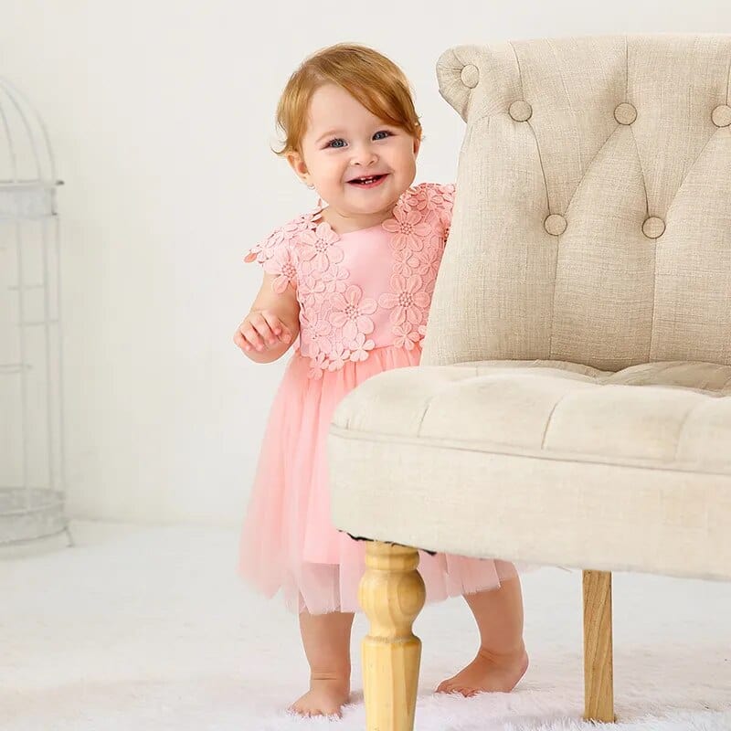 babies and kids Clothing "Priscilla"Lace Special Occasion Dress -The Palm Beach Baby