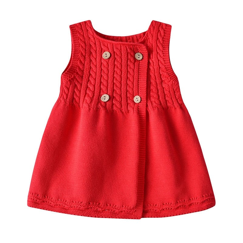 babies and kids Clothing Red / 18-24M 90 "Samantha" Sweater Knit Jumper Dress -The Palm Beach Baby
