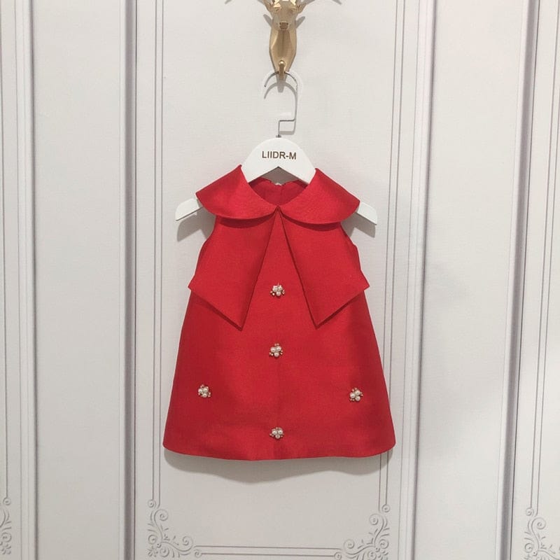 babies and kids Clothing Red / 80 / China "Fiona" Elegant Special Occasion Dress -The Palm Beach Baby