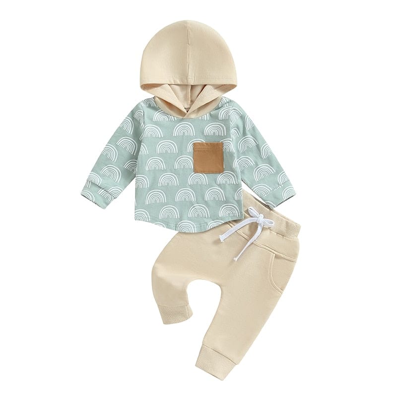 babies and kids Clothing Sky Blue / 6M "Fifer" Hooded 2PC Warm-up Set -The Palm Beach Baby
