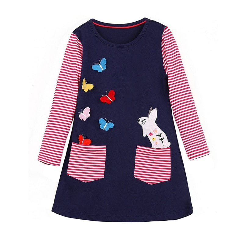 babies and kids Clothing T202302 / 2T / China School-Themed Girls Dress -The Palm Beach Baby