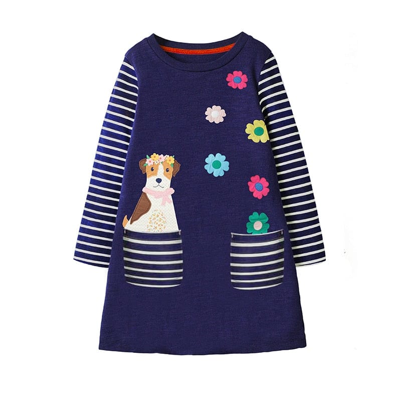 babies and kids Clothing T202304 / 2T / China School-Themed Girls Dress -The Palm Beach Baby
