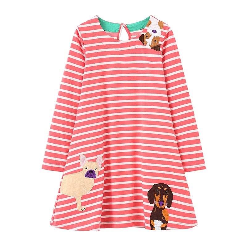 babies and kids Clothing T202310 / 2T / China Fun-Themed Girl's Casual Dress - 10 Designs -The Palm Beach Baby