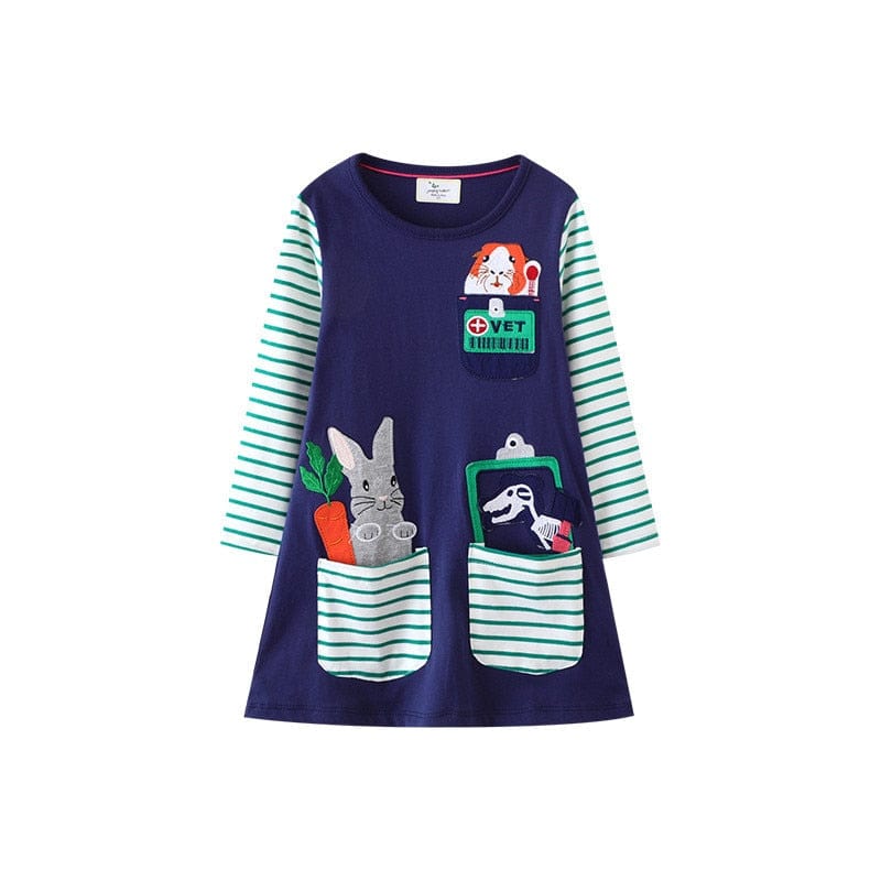 babies and kids Clothing T7813 / 2T / China School-Themed Girls Dress -The Palm Beach Baby