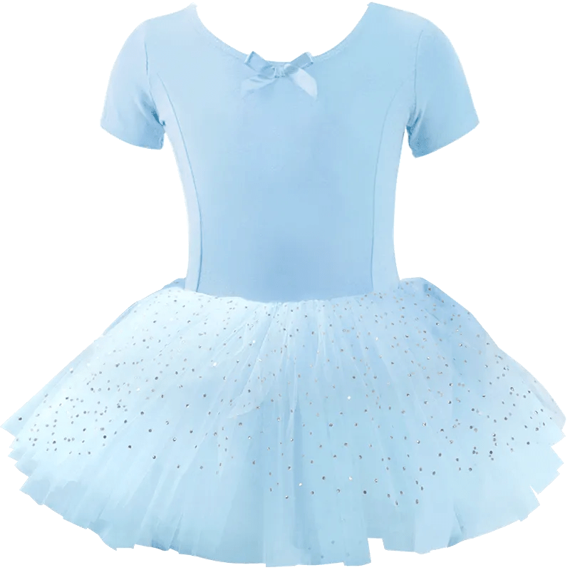 babies and kids Clothing V back short sleeves / 105 101cm to 105cm "Little Ballerina" Girls Ballet Dresses - Short-Sleeved -The Palm Beach Baby
