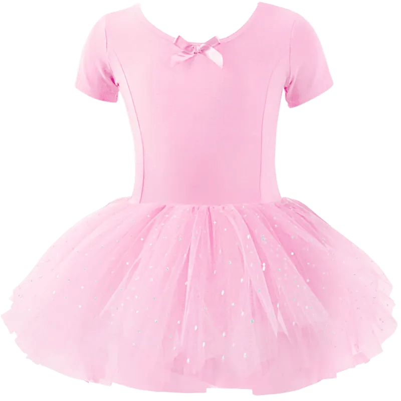 babies and kids Clothing V back short sleeves 2 / 105 101cm to 105cm "Little Ballerina" Girls Ballet Dresses - Short-Sleeved -The Palm Beach Baby