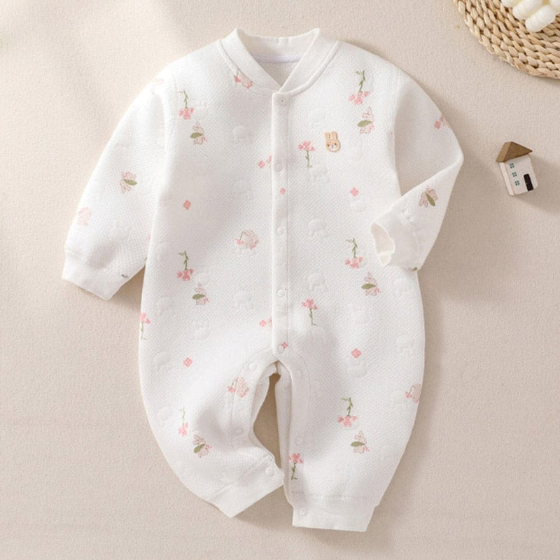 babies and kids Clothing white 2 / 0-3M / CN "Bunny Baby" Animal-Themed Romper -The Palm Beach Baby