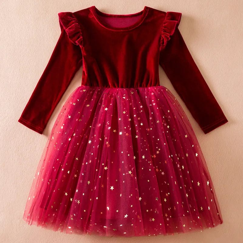babies and kids Clothing "Winter" Star-Studded Voile Dress -The Palm Beach Baby