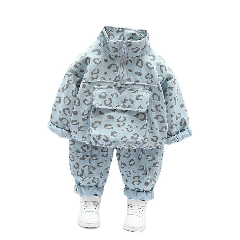 babies and kids Clothing XET baowen F Blue / 9M "Kennedy" 2PC Children's Tracksuit -The Palm Beach Baby