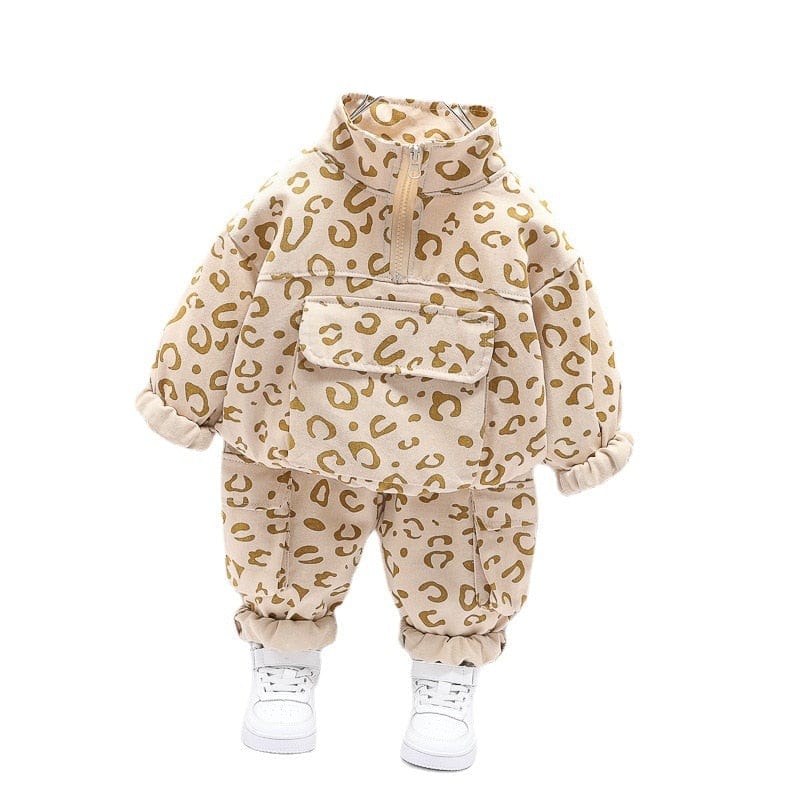 babies and kids Clothing XET baowen F Khaki / 9M "Kennedy" 2PC Children's Tracksuit -The Palm Beach Baby