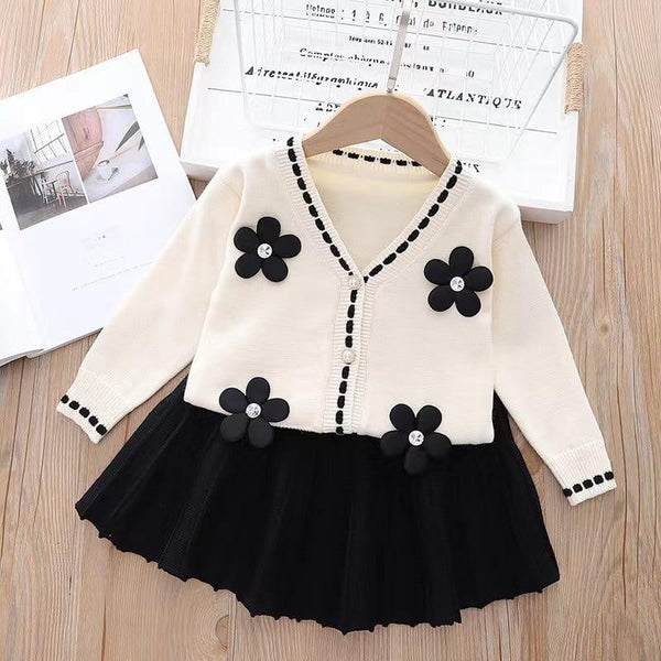 'Vanessa' Knit Skirt Set for Girls - 3 Chic Colors - The Palm Beach Baby