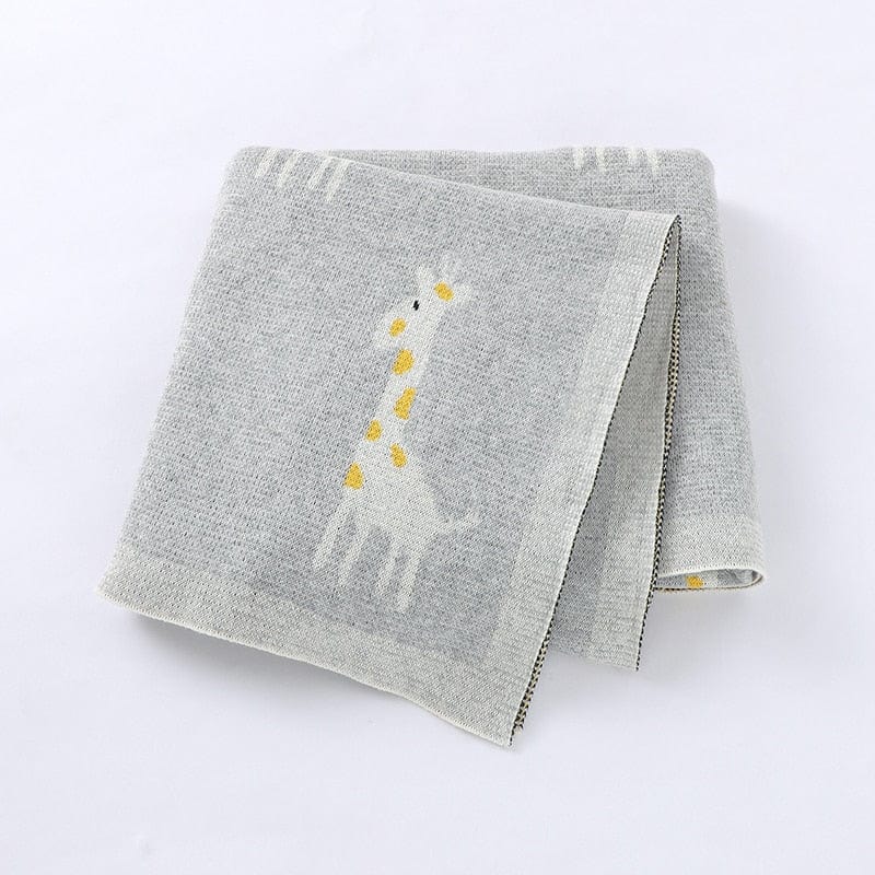 baby blanket 82W876-4 3 Children's Giraffe Print Woven Blanket -The Palm Beach Baby