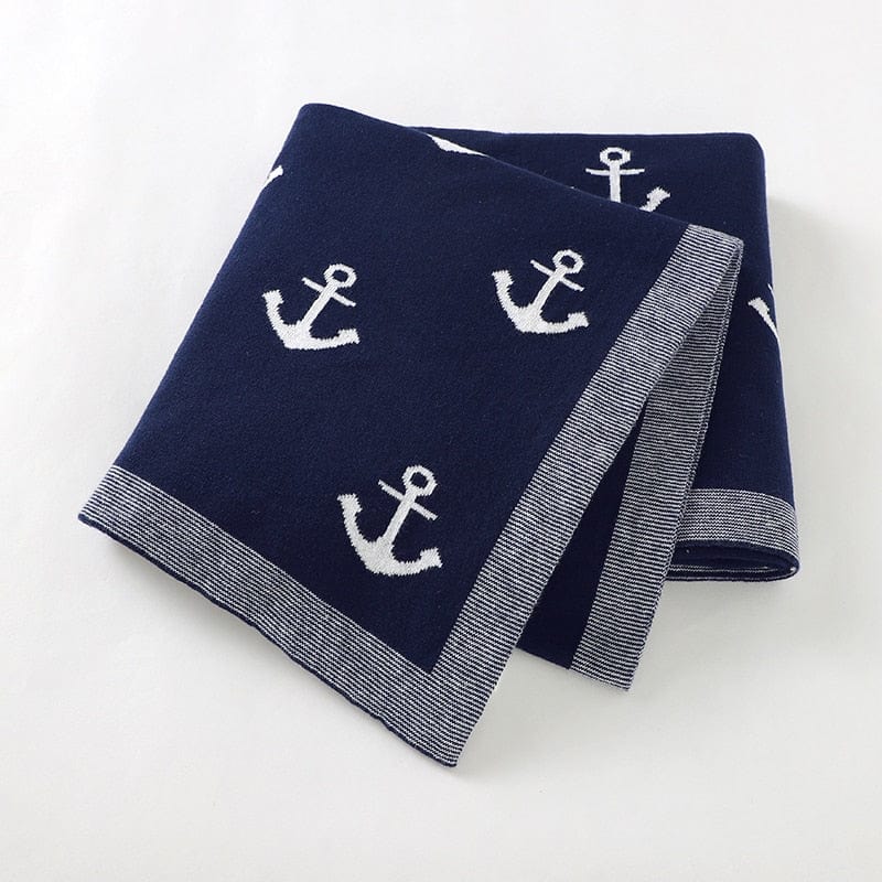 baby blanket "Anchors Away" Cotton Baby Blanket -The Palm Beach Baby