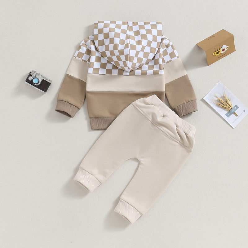 baby clothes Checked 2 PC Warmup Set -The Palm Beach Baby