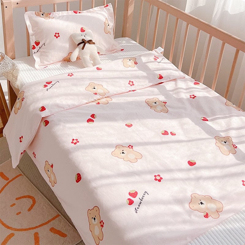 baby crib set 1-3pcs cot beddings / 120cm x 70cm 3PC Organic Cotton Baby Crib Bedding -The Palm Beach Baby