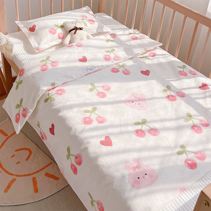 baby crib set 6-3pcs cot beddings / 120cm x 70cm 3PC Organic Cotton Baby Crib Bedding -The Palm Beach Baby
