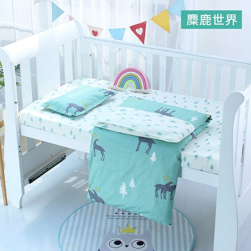 baby crib set ELK / 120X100CM Baby-Inspired Print Crib Sets -The Palm Beach Baby
