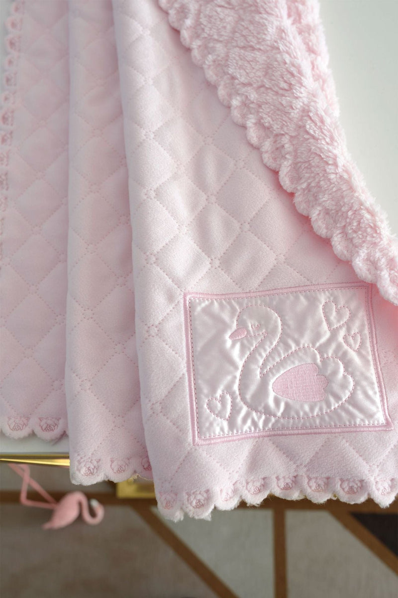 baby shower gift 75 x 120 cm Ultra-Soft Embroidery Baby Blanket -The Palm Beach Baby