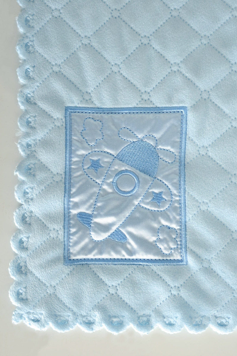 baby shower gift 29.5 IN x 47 IN Ultra-Soft Embroidery Baby Blanket -The Palm Beach Baby