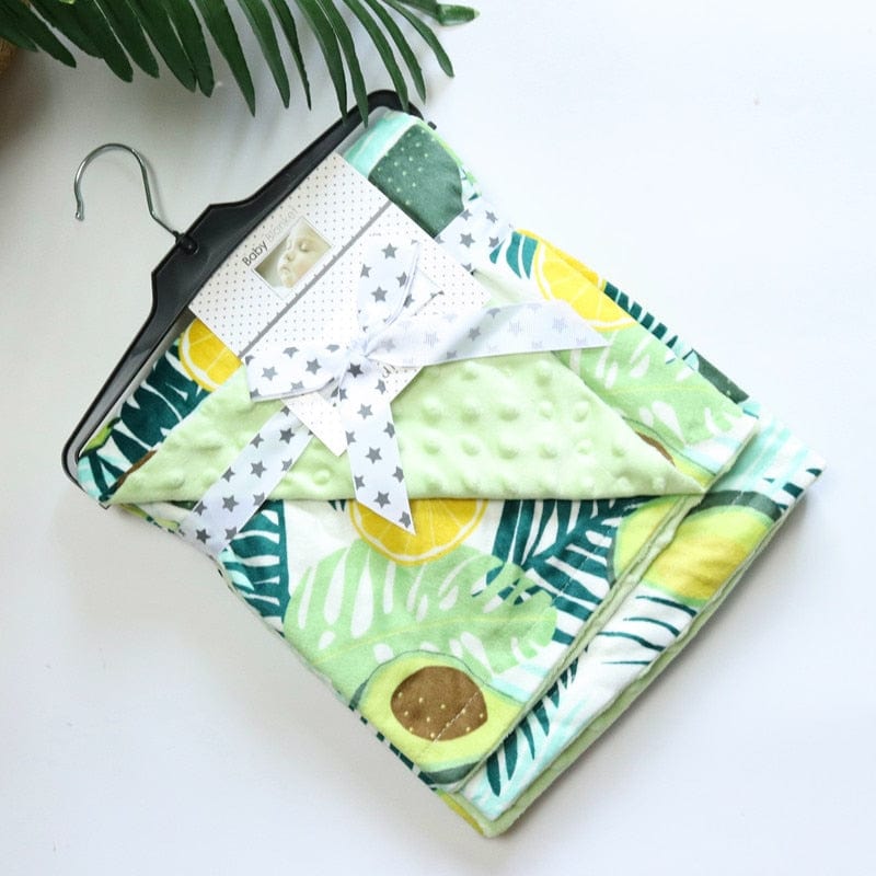 baby shower gift Avocado / 75x120cm 29.5IN x 47IN Printed Ultra-Soft Baby Blanket -The Palm Beach Baby