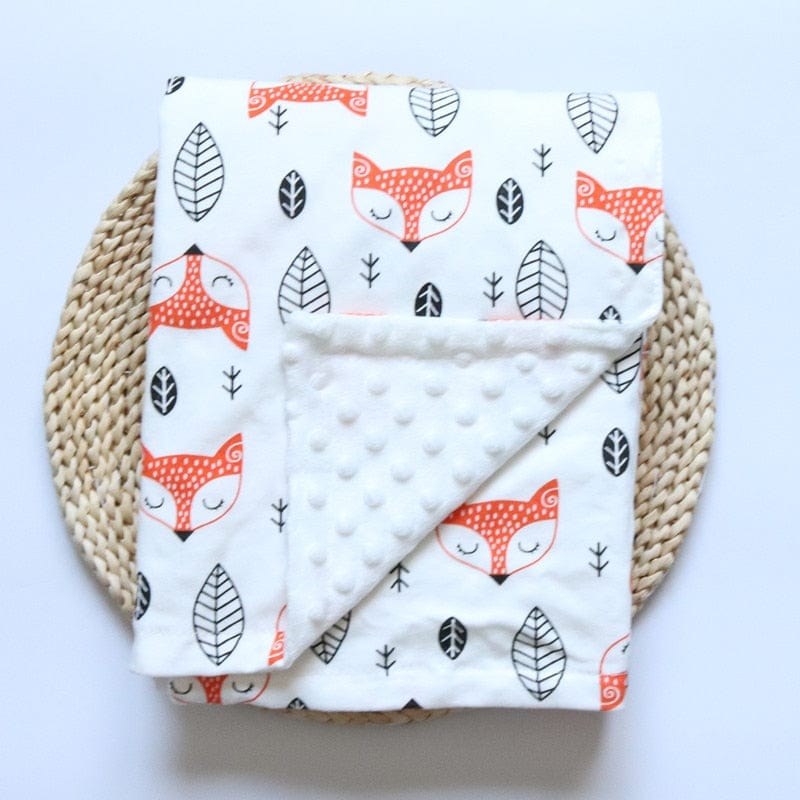 baby shower gift Cotton fox / 75x120cm 29.5IN x 47IN Printed Ultra-Soft Baby Blanket -The Palm Beach Baby